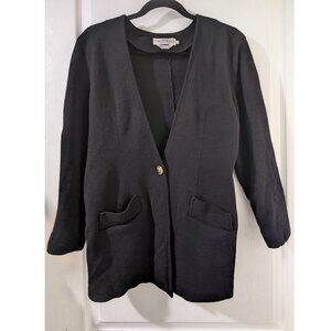 Vintage Ports Int’l TRADEMARK |  Pure Virgin Wool Blazer In Black